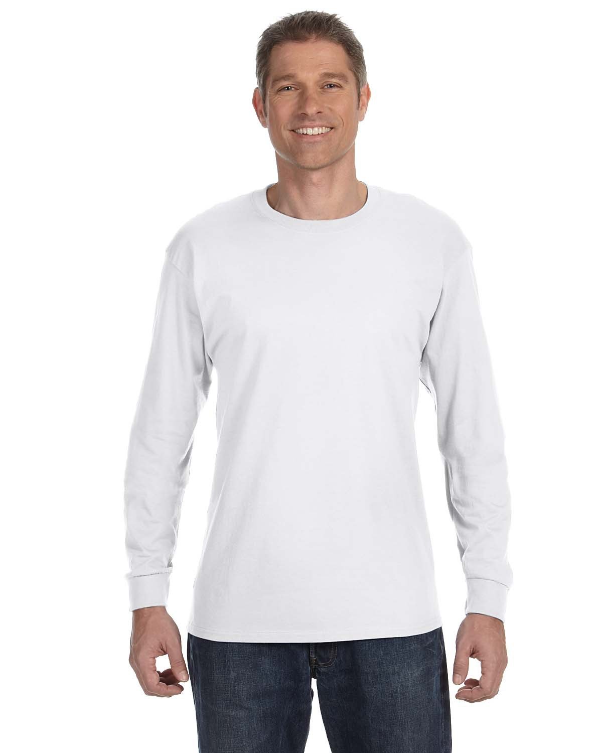 Gildan G540 - Heavy Cotton™ Long-Sleeve T-Shirt - White | Wordans
