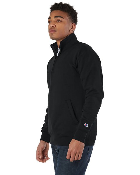 Champion S400 - Eco Fleece 1/4 Zip Pullover - Black | Wordans Canada Champion S400 - Eco Fleece 1/4 Zip Pullover - Black | Wordans Canada