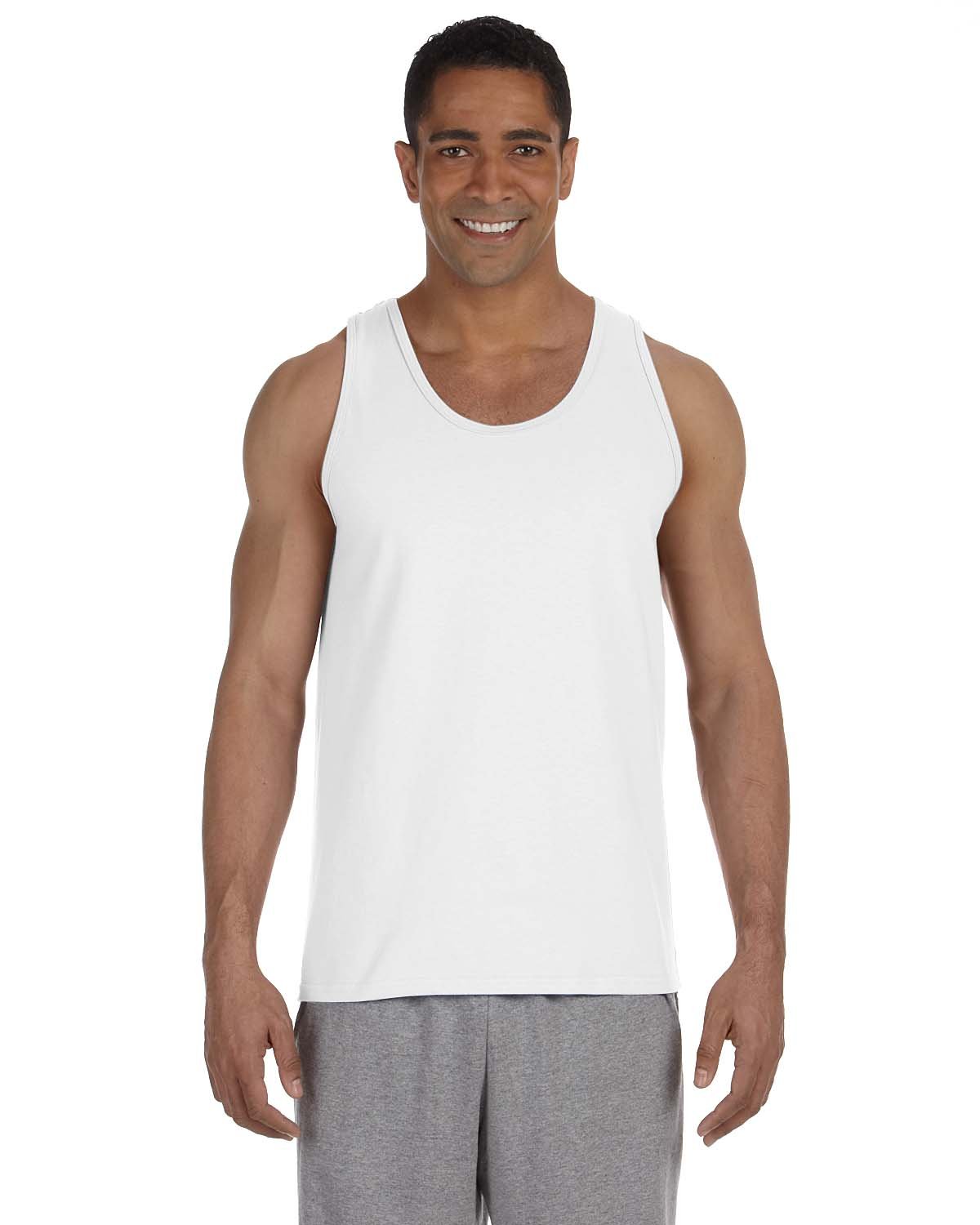 Gildan G220 - Ultra Cotton® 6 oz. Tank - White | Wordans Canada