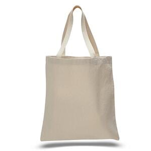 Q-Tees Q800 - Durable Canvas Tote with Reinforced Handles