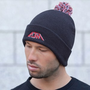AJM 9E064M - Acrylic Cuff Toque (Pom Pom)