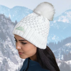 AJM 9L580L - Acrylique, Toque (fausse fourrure à pompon 12cm, pour femmes)