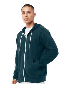 Bella+Canvas 3739 - Unisex Poly-Cotton Fleece Full-Zip Hoodie