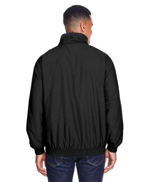 Harriton M740 - Fleece-Lined Nylon Jacket - Black/ Black | Wordans