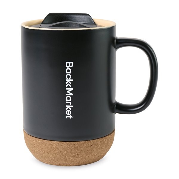 GiftRetail 101611 - Valo Ceramic Lidded Mug - 14 Oz.