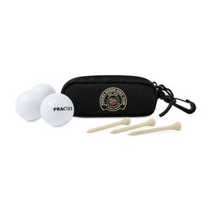 GiftRetail 102265 - Golf Links Recycled rPET Ball & Tee Caddy Kit