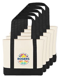 Pack de 5 GiftRetail 102546 - Grand cabas en toile